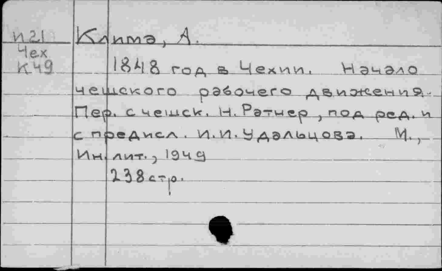 ﻿- И LI			ИГУ1Э J А •
Hex _КЧЯ-		1Я Н & г о д _ в» Че х и и , Н а ч о
	чес	хек ого	р э 4> оч<г го д в и э-гееч ут 9..
				ГЦ C	>. счешсЧ, H, Pa~Mg.p ) под	и хе Д ч с-/\ . И ■ И • У Д Э A ta ц о а .	Уу| .
	Ин	лит ■) 134 3		
		1^8ст)0.
		
—	—	— <
		